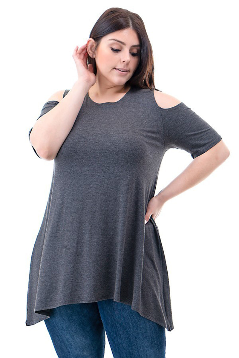Cold Shoulder Tunic Plus Size