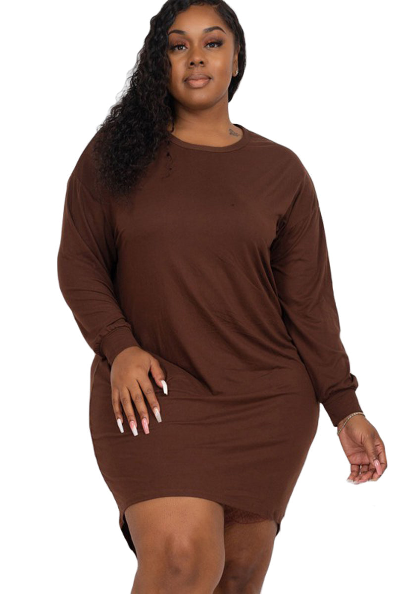 High-Low Mini Dress Plus Size Pastel by Vivienne High-Low Mini Dress Plus Size Pastel by Vivienne