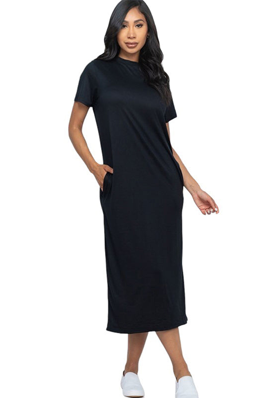 Black Maxi T Shirt Dress With Slits Casual Dresses Clothing Cotton Tee Shirt Maxi Dress Women's Black Maxi T Shirt Dress With Slits Casual Dresses Clothing Cotton Tee Shirt Maxi Dress Women's