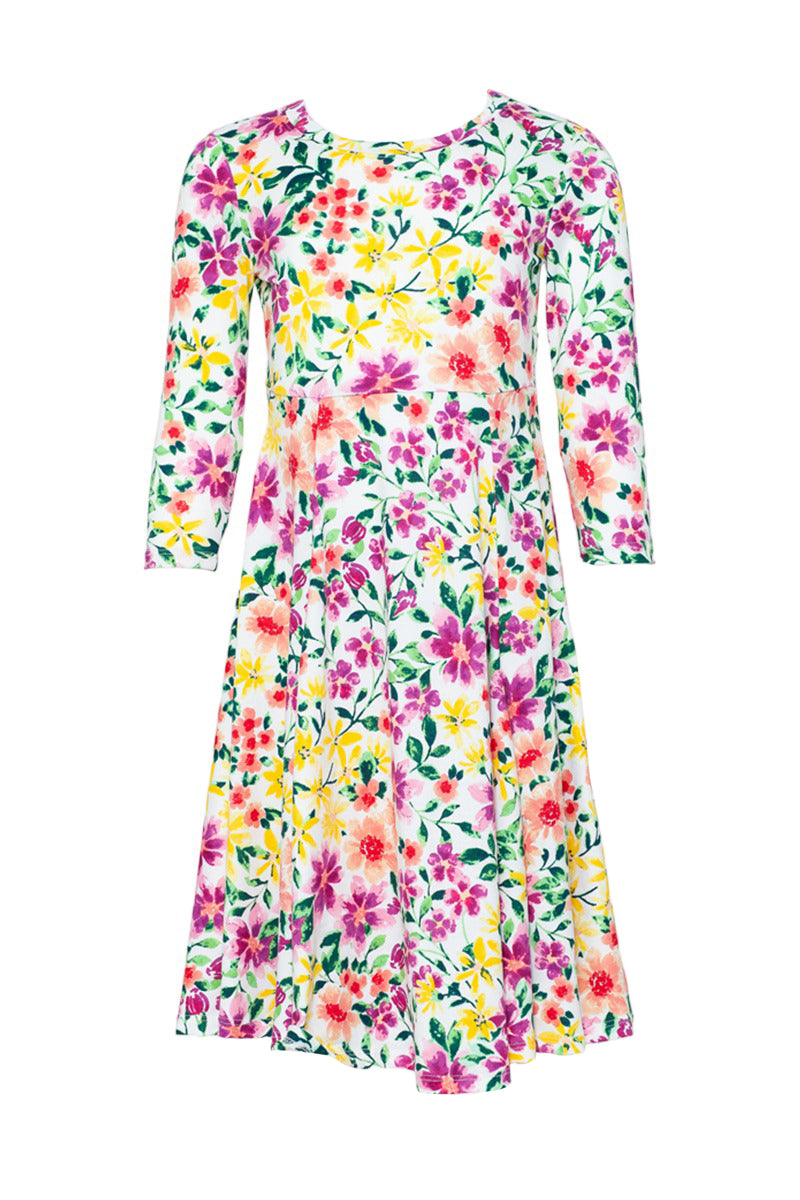 Princess Seam A-Line Dress Floral