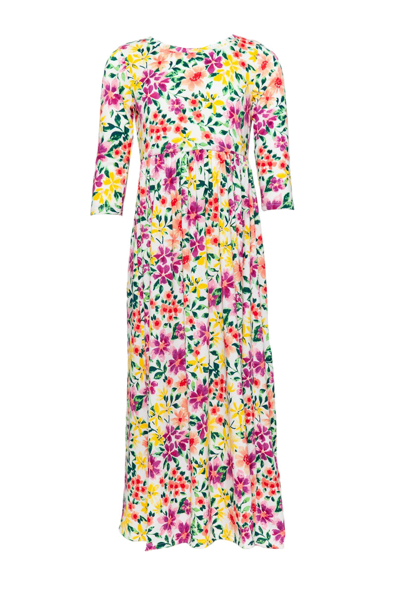 Fit and Flare Maxi Floral Dress