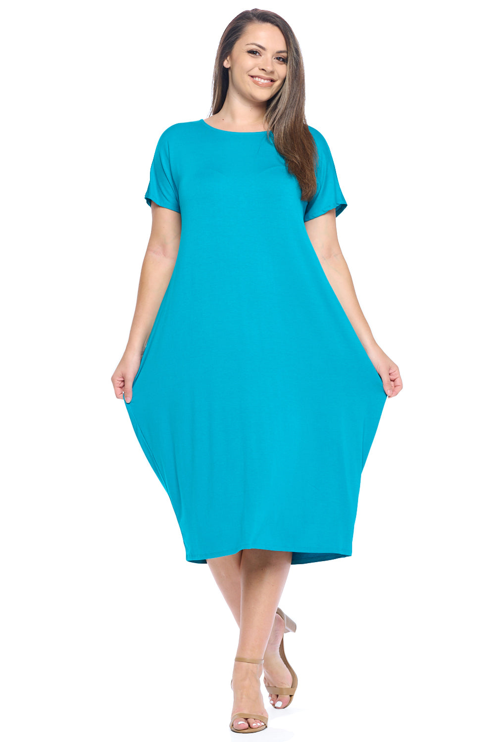 Cocoon Maxi Dress with Dolman Sleeves