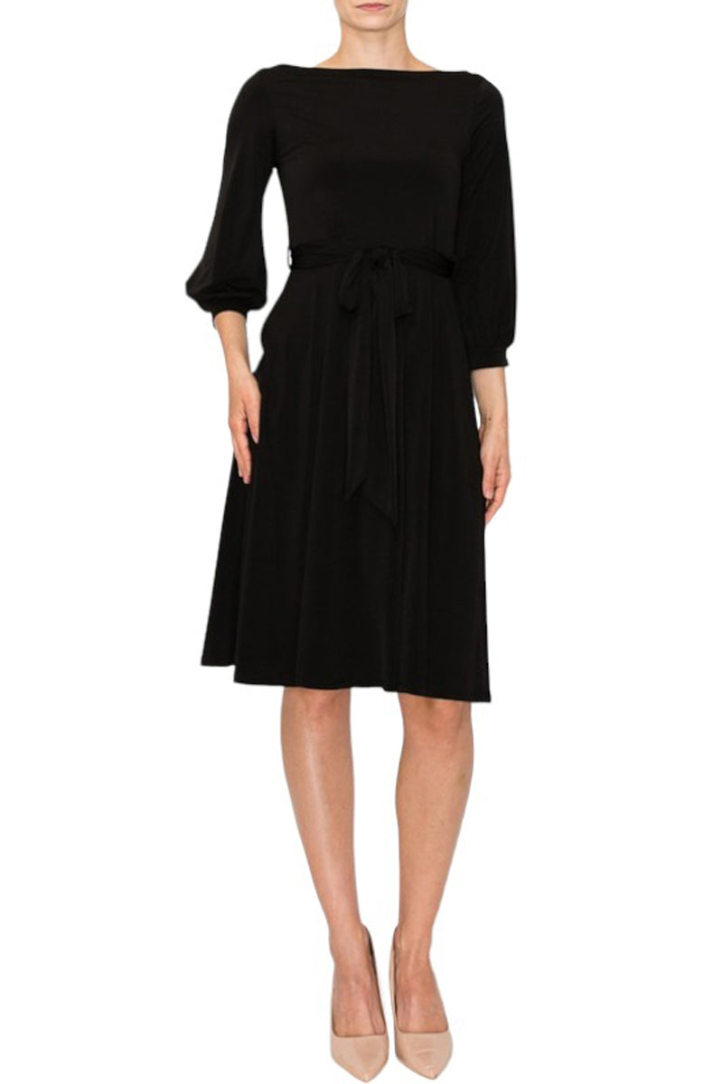 Bishop Sleeve Knee Dress