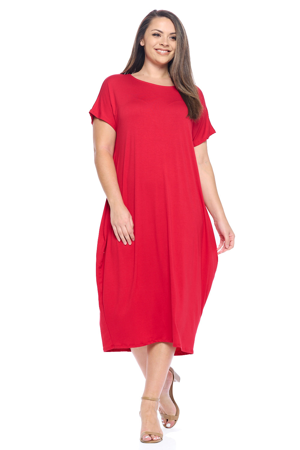 Cocoon Maxi Dress with Dolman Sleeves