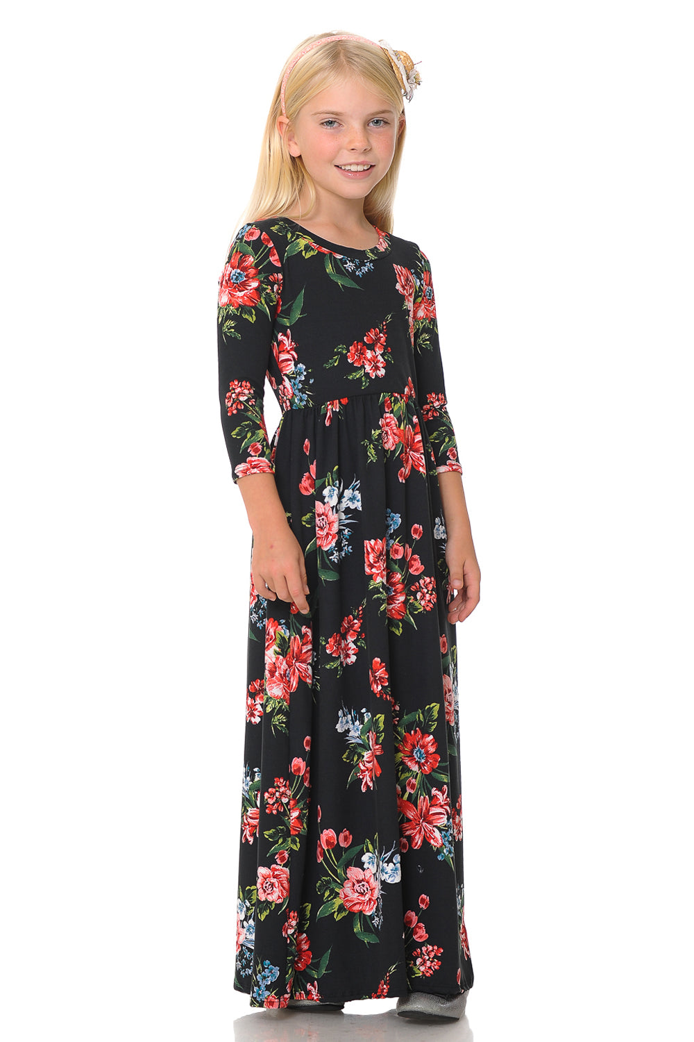 Fit and Flare Maxi Floral Dress