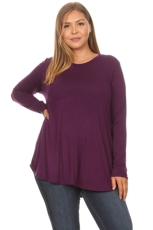 Basic Long Sleeve Top Plus