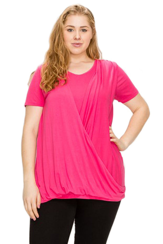 Front Drape Top Plus Size