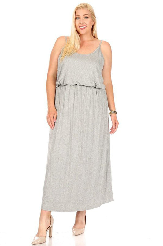 Spaghetti Strap Maxi Dress Plus Size