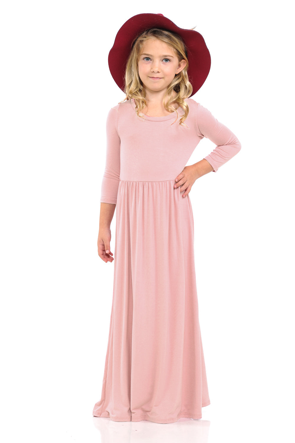 Fit and Flare Maxi Solid Dress Pastel by Vivienne Fit and Flare Maxi Solid Dress Pastel by Vivienne