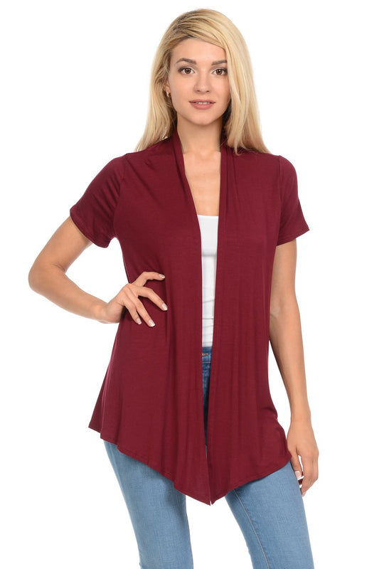 Short Sleeve Open Front Vest Plus Size